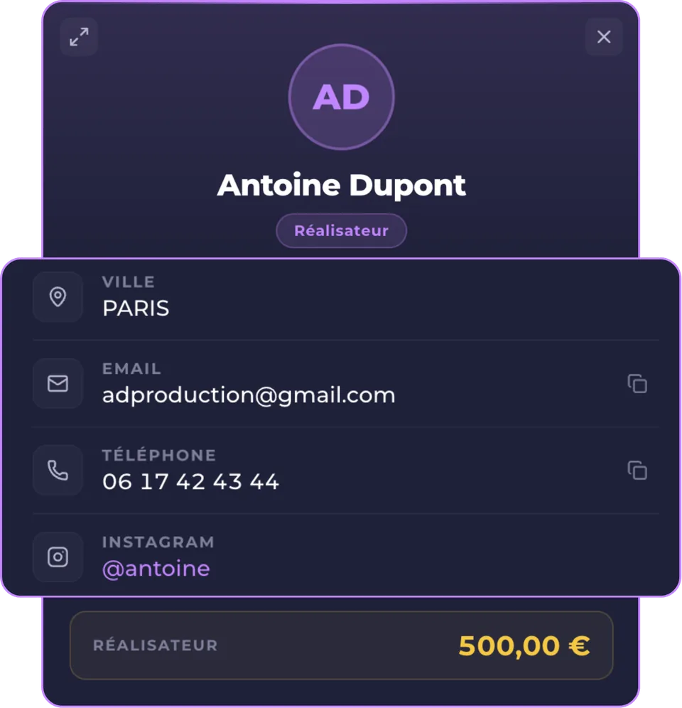 Réseau Klapy : coordonnées d'un collaborateur