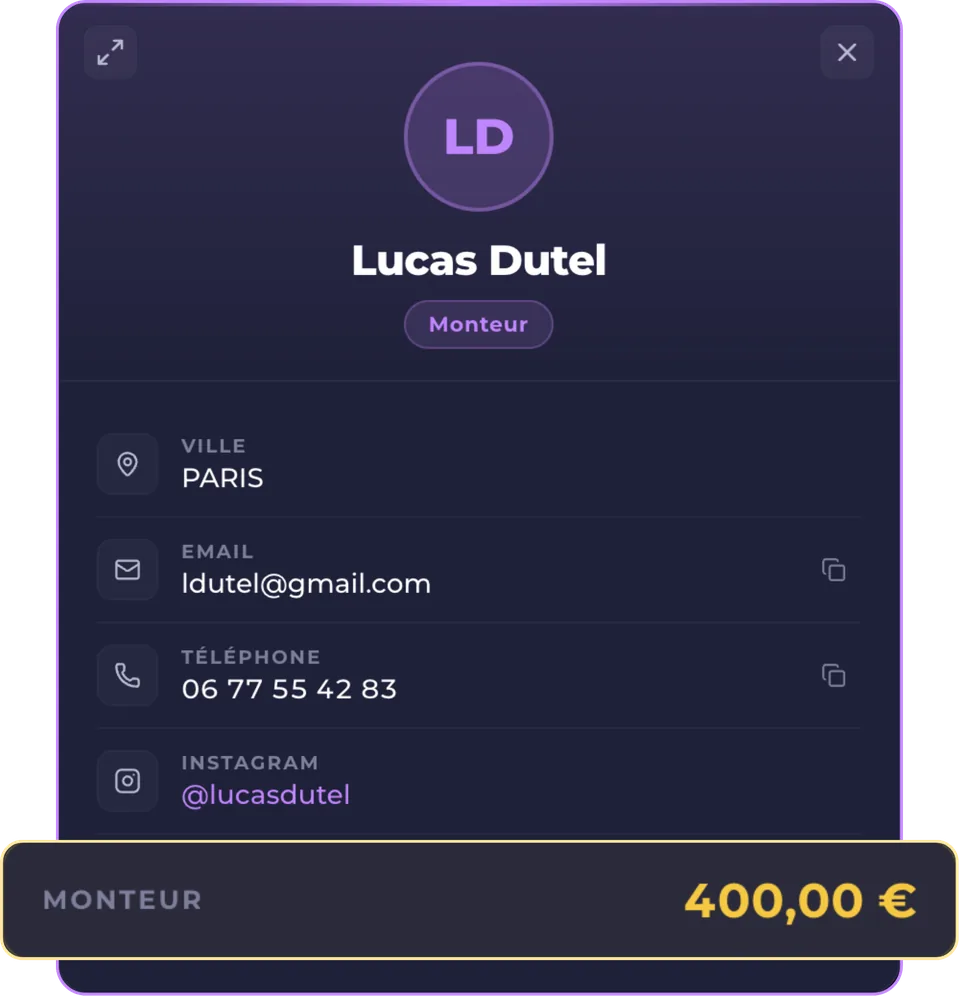 Réseau Klapy : tarif journalier d'un collaborateur